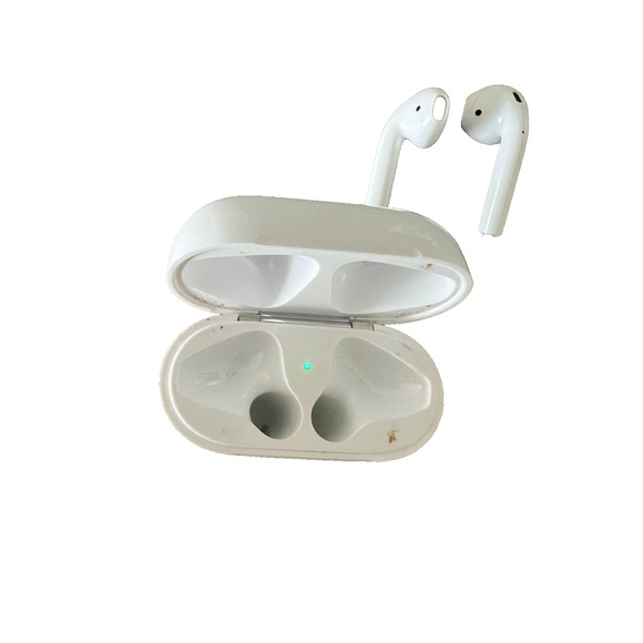 Apple AirPods 2nd Generation & Lightning Case A1602 Used - Picture 1 of 5